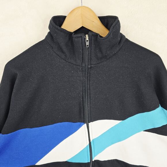 Vintage Trader Bay Track Jacket XL Zip Sweatshirt Retro Striped Jogging 80s - Picture 3 of 10